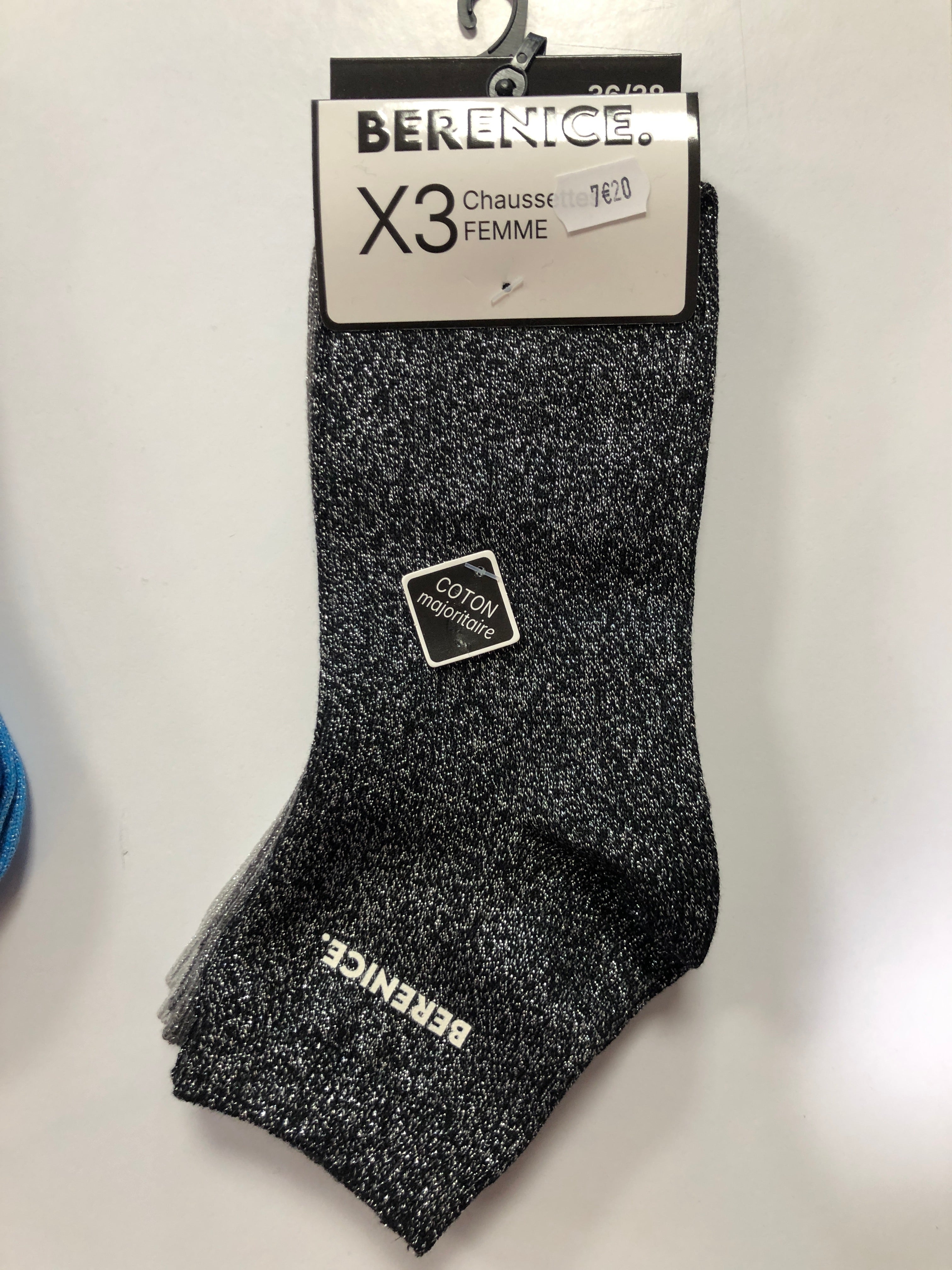 Lot de 3 paires de chaussettes avec lurex Berenice